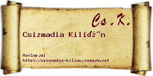 Csizmadia Kilián névjegykártya